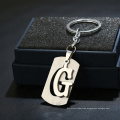 Promotional blank keychain custom logo metal key holder key ring custom logo engraved keychain blank metal